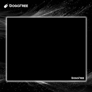 GOGOFREE 강화유리 마우스패드 게이밍 마우스 패드, XL, 블랙 40*50, 1개