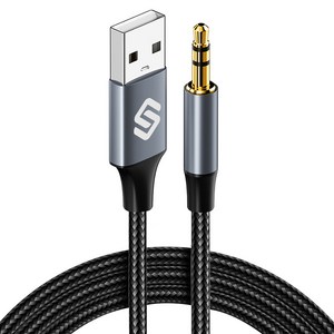 스페이스쉴드 사운드 링크 USB A to 3.5mm TRS 3극 AUX 오디오 변환 연장 케이블 1m
