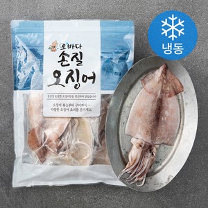 [로켓프레시] 오바다 국내산 손질오징어 (냉동), 700g(5~6미), 1개