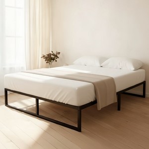 HOMEY NEST 견고한 철제 저상형 침대프레임 무음 헤드리스 없는 수납침대 SS/Q HN-BF77