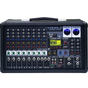 카날스 2채널 이펙터 블루투스 USB  녹음 1400W 파워드 믹서