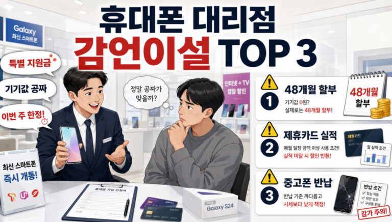 이번 주 대리점 감언이설